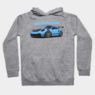 Car 911 gt3 rs light blue Hoodie